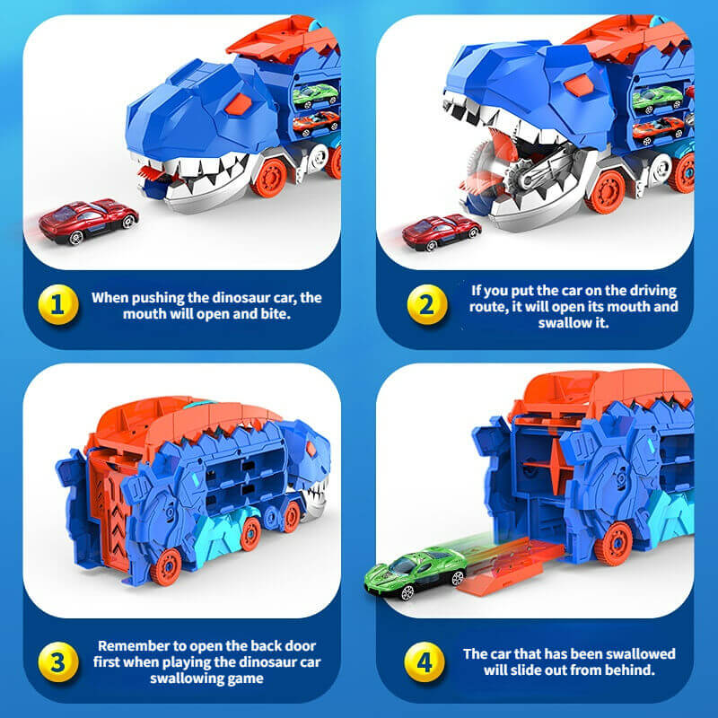 3-in-1 Race Truck voor Kinderen -  T-Rex Transporter