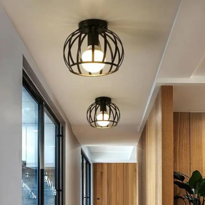Trendy Industriële Plafondlamp met Open Design - ForgeLight