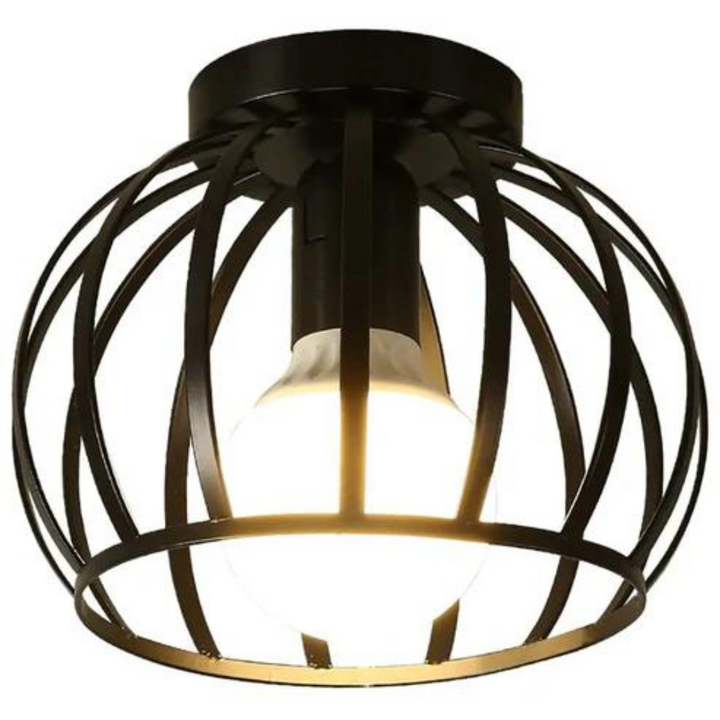 Trendy Industriële Plafondlamp met Open Design - ForgeLight
