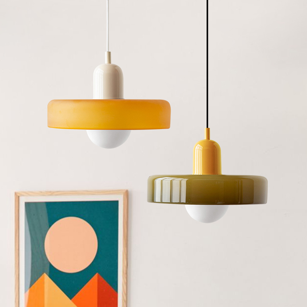 Lampa wisząca z kolorowego szkła - BauLume
