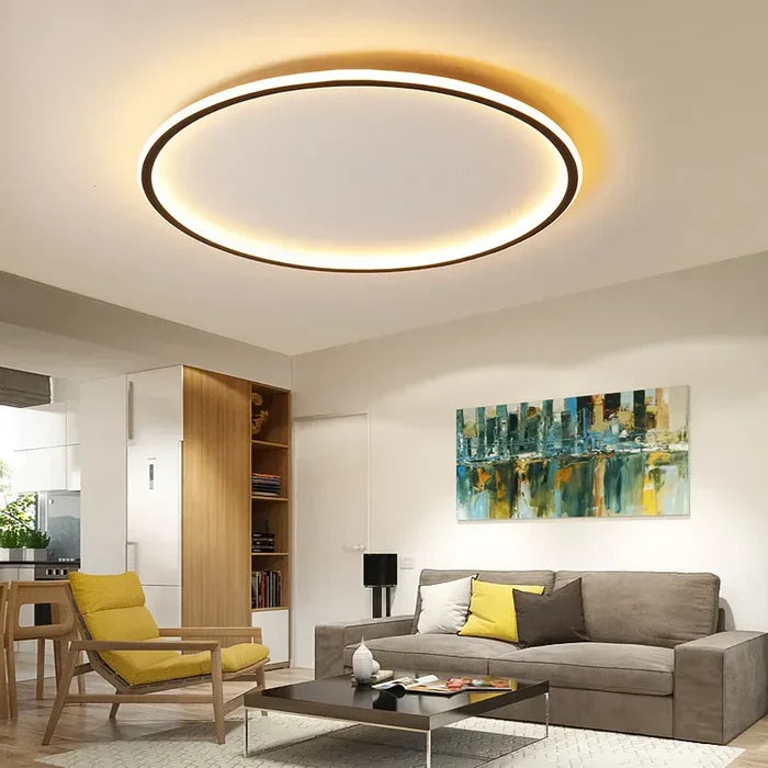 Skandynawska Okrągła Lampa Sufitowa - AuroraSphere