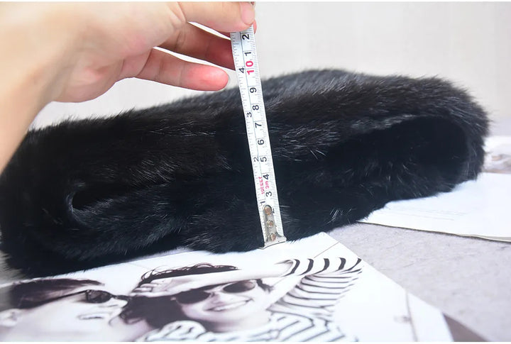 Sammy Jackson™ Gebreide Sjaal | Warme en stijlvolle nertsbont sjaal