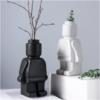 Robot Ceramic Flower Pots - BrickBotanica
