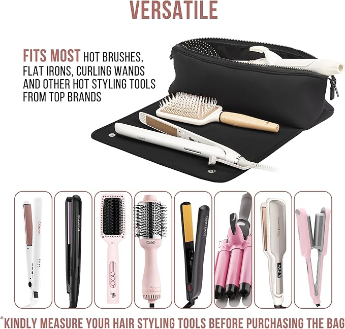 2-in-1 Haartools Reistas & Hittebestendige Mat