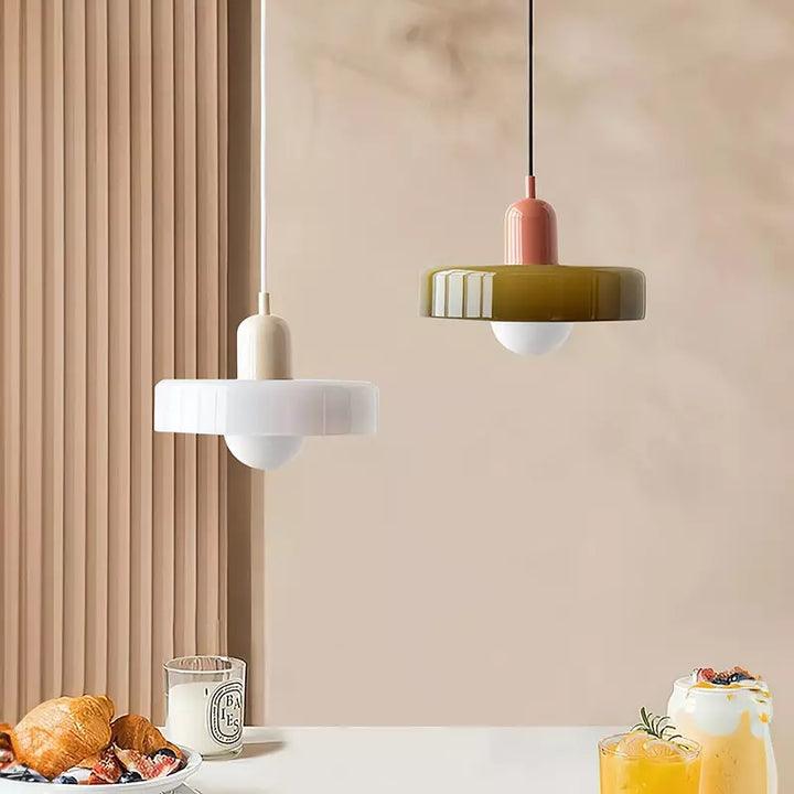 Lampa wisząca z kolorowego szkła - BauLume