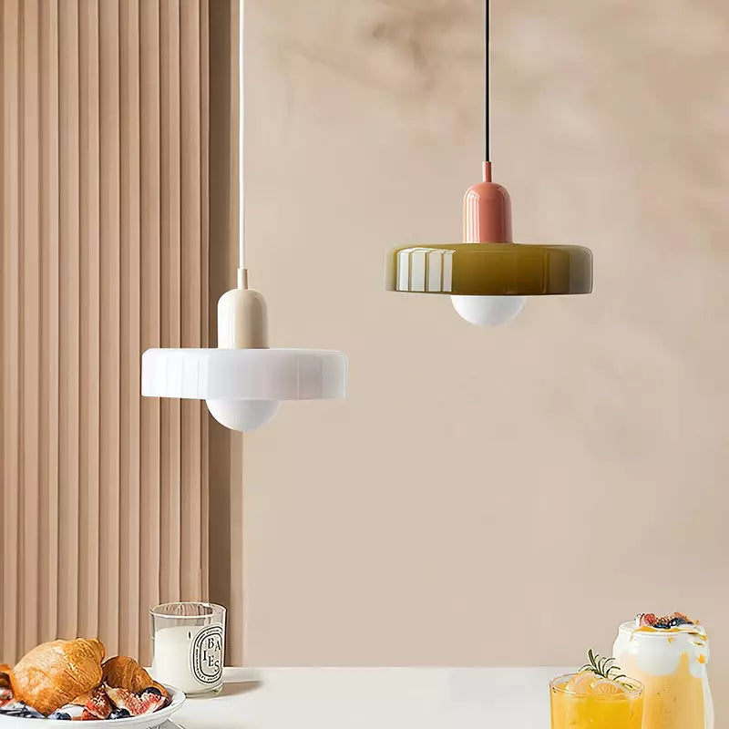 Lampa wisząca z kolorowego szkła - BauLume