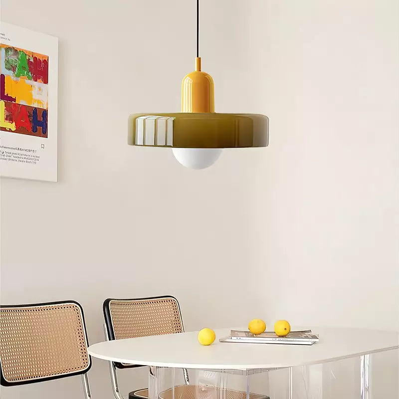 Lampa wisząca z kolorowego szkła - BauLume