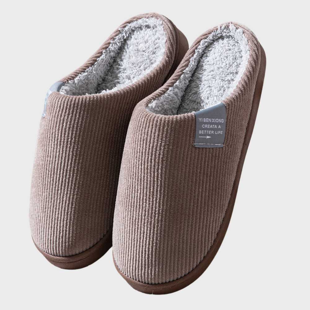 Sally - Warm Ribbed Lined Slippers