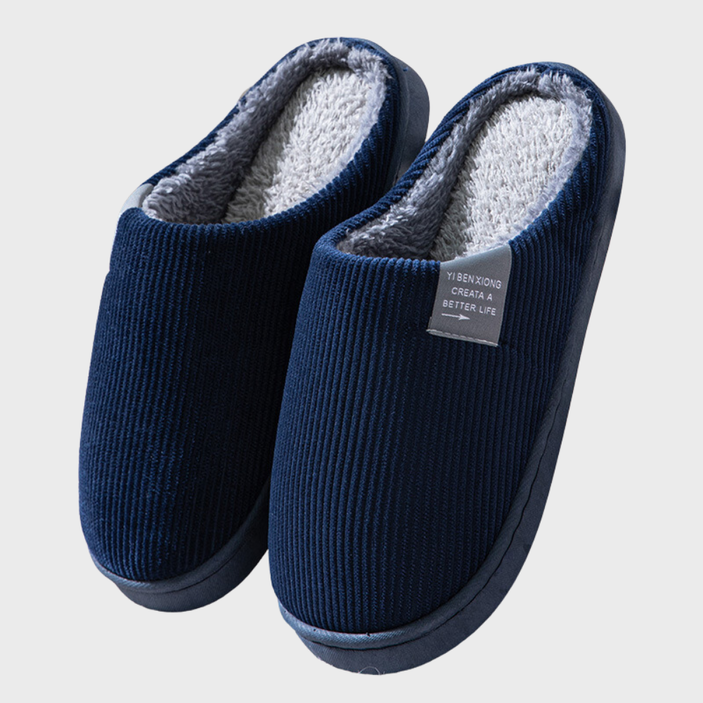 Sally - Warm Ribbed Lined Slippers