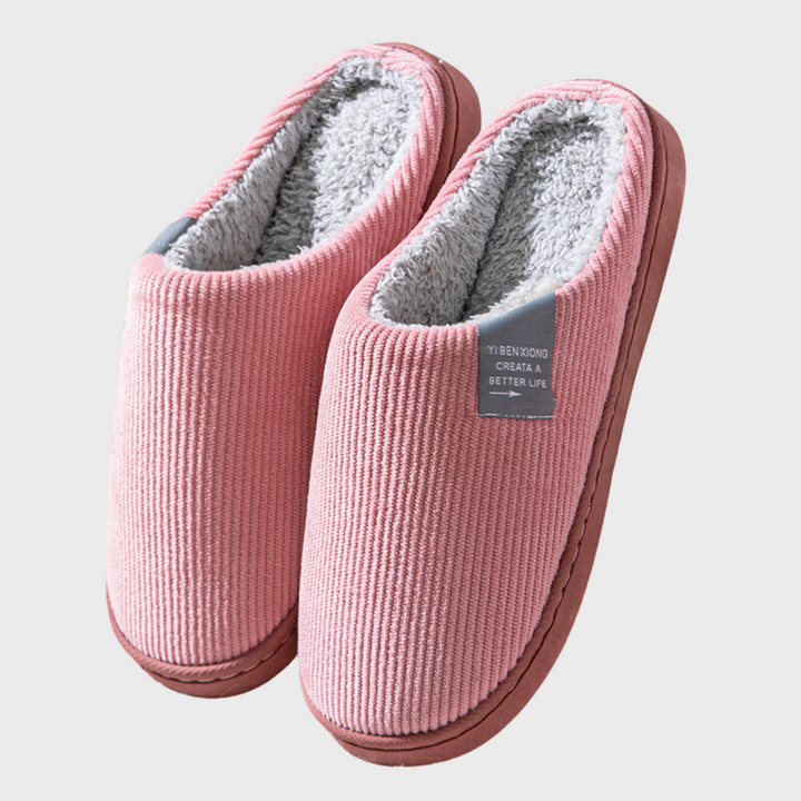 Sally - Warm Ribbed Lined Slippers