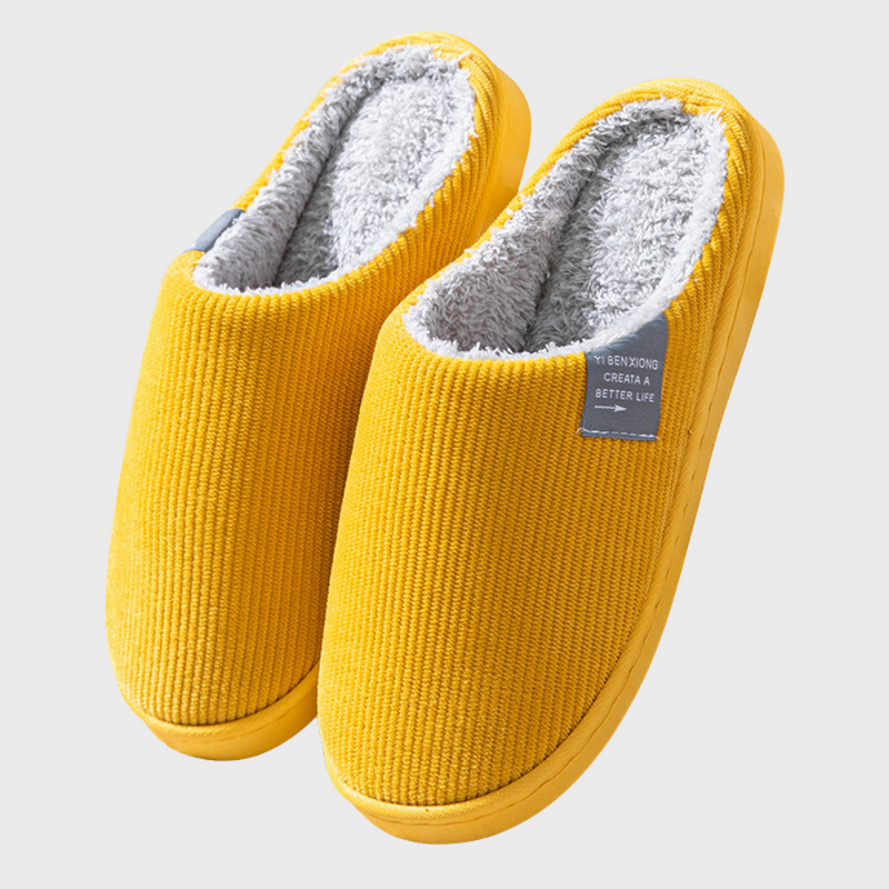 Sally - Warm Ribbed Lined Slippers