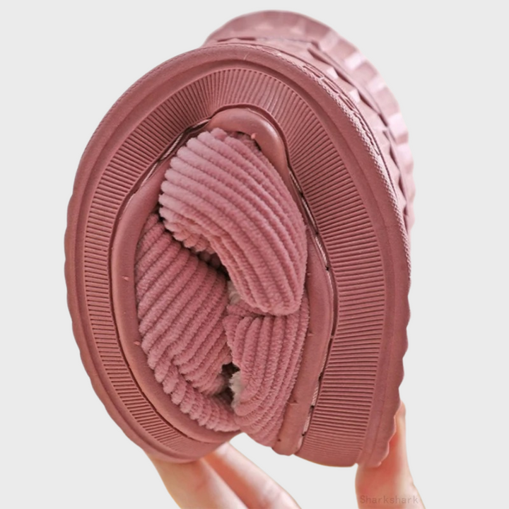 Sally - Warm Ribbed Lined Slippers