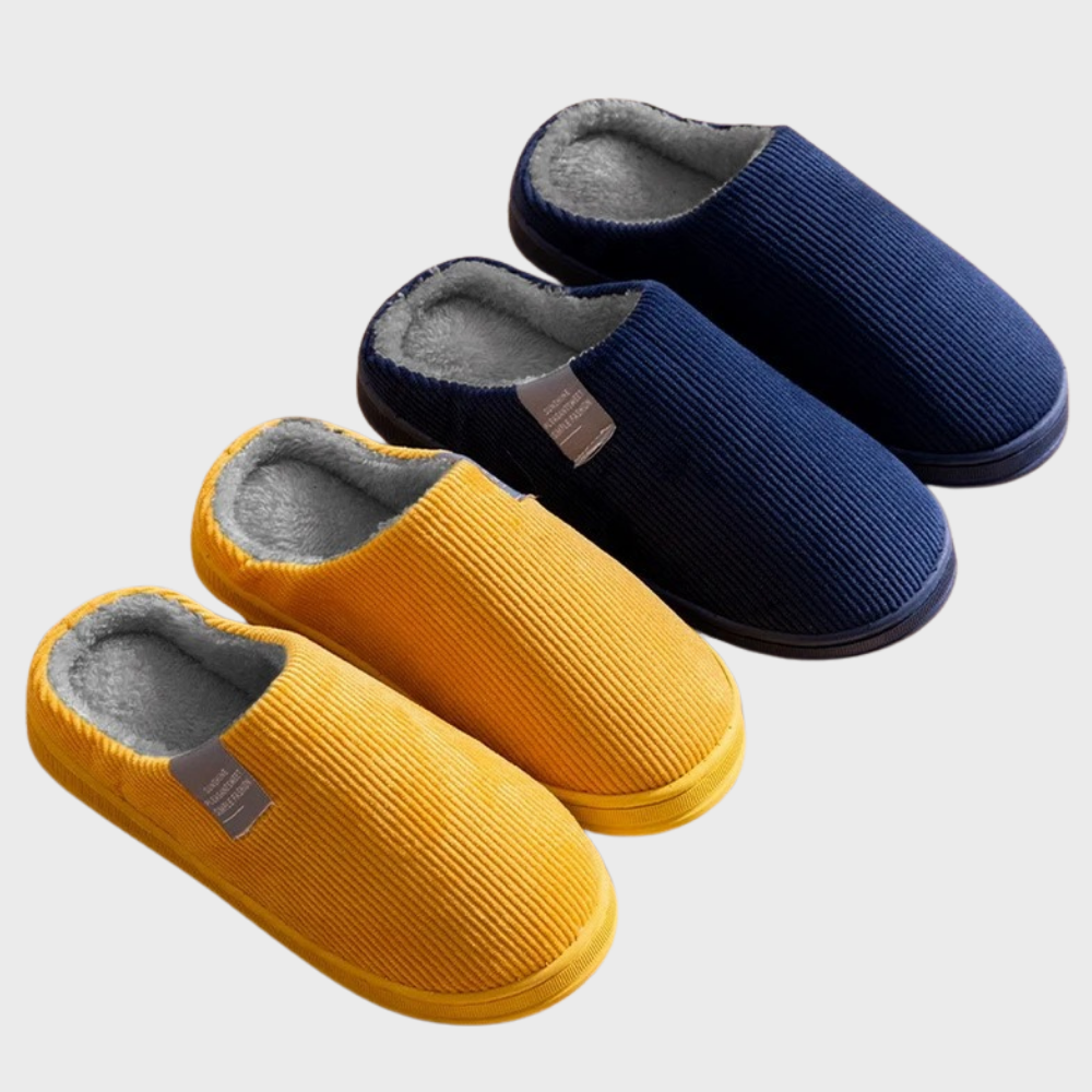 Sally - Warm Ribbed Lined Slippers