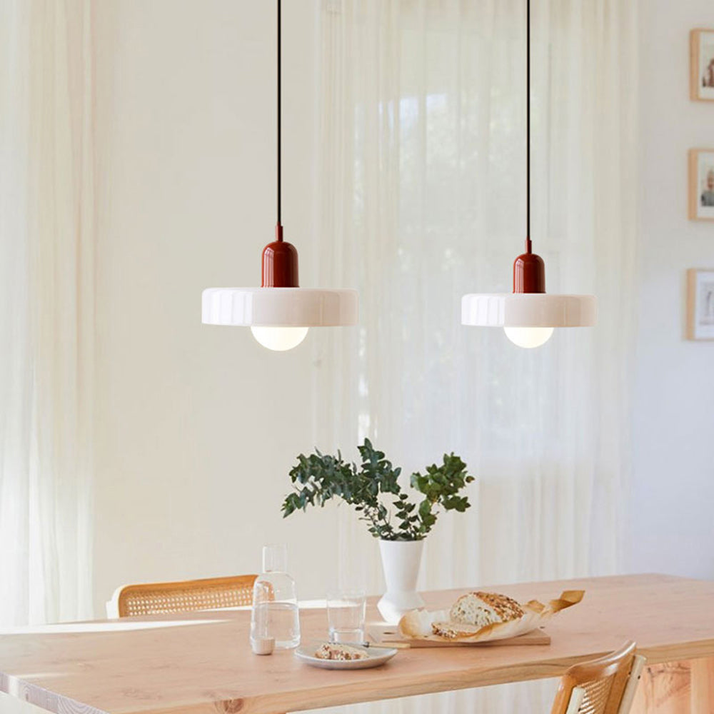 Lampa wisząca z kolorowego szkła - BauLume
