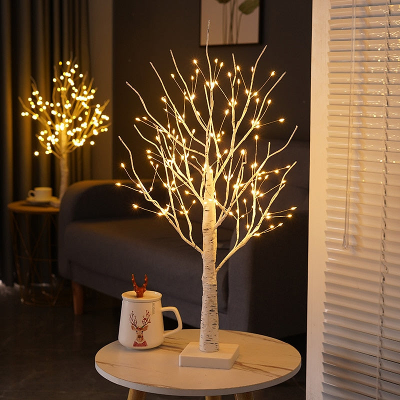 Verlichte Scandinavische Berk - LumiBirch