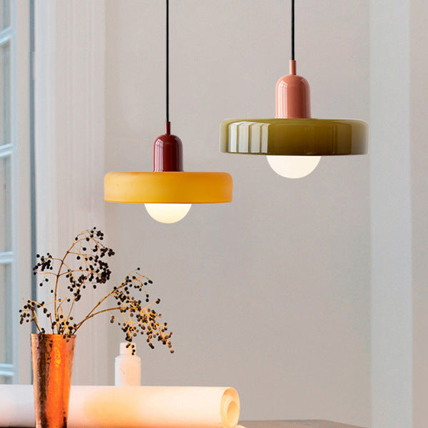 Lampa wisząca z kolorowego szkła - BauLume