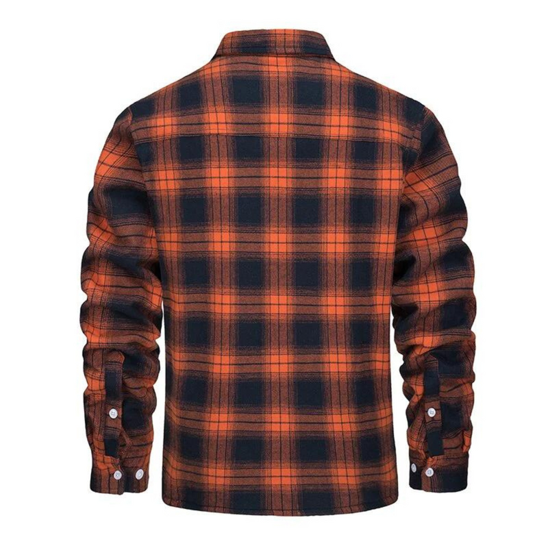 Fleece Gevoerde Geruite Herenjas – Arvid