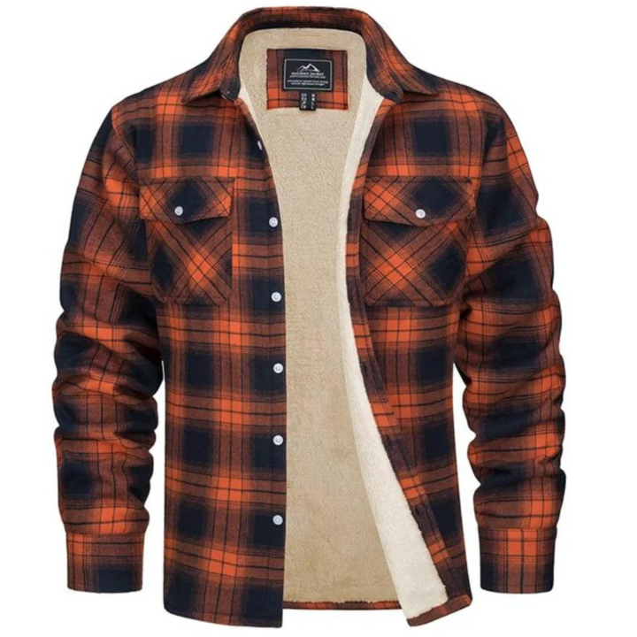 Fleece Gevoerde Geruite Herenjas – Arvid