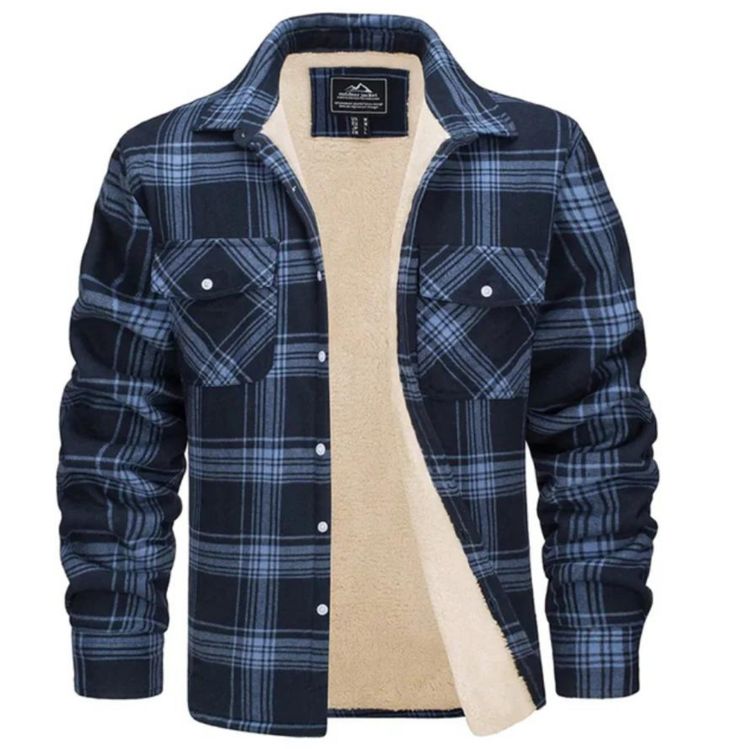 Fleece Gevoerde Geruite Herenjas – Arvid