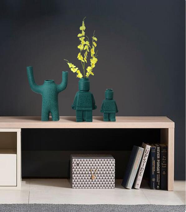 Robot Ceramic Flower Pots - BrickBotanica