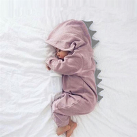 Cienki body dla niemowląt z kapturem dinozaura - Body DinoDream