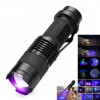 LED UV FLASHLIGHT - ULTRAVIOLET INSPECTION LAMP FOR PET URINE STAINS AND STAIN DETECTION