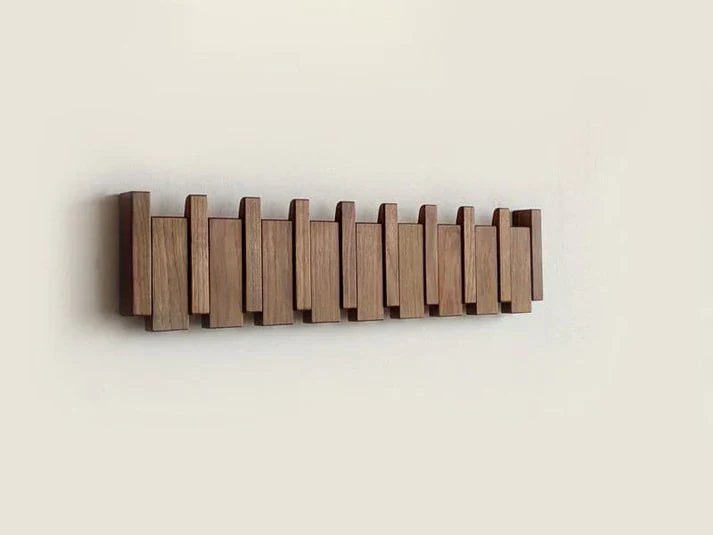 HarmonyCoat™ Wooden Piano Coat Rack – Stylish Wall Decor & Practical Storage