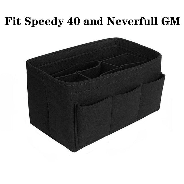 Vilt Handtas en Make-Up Organiser Inzet – Multi-Vakken Handtas Opslag