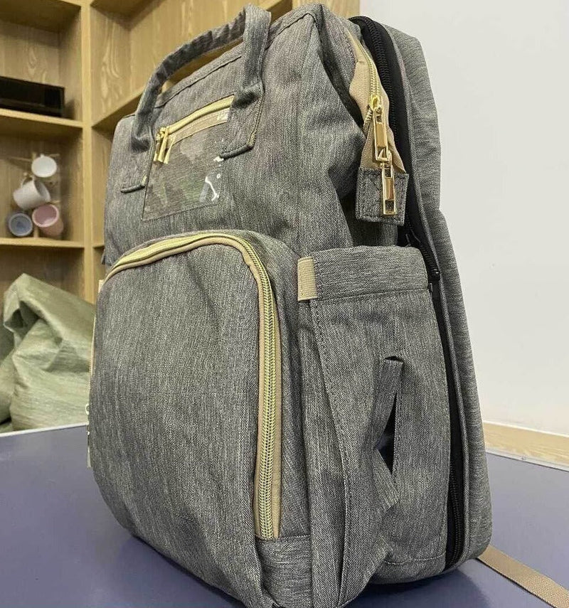 Multifuntionele Baby Luiertas met Opvouwbaar Wiegje – Waterdicht Multi-Vak Ontwerp