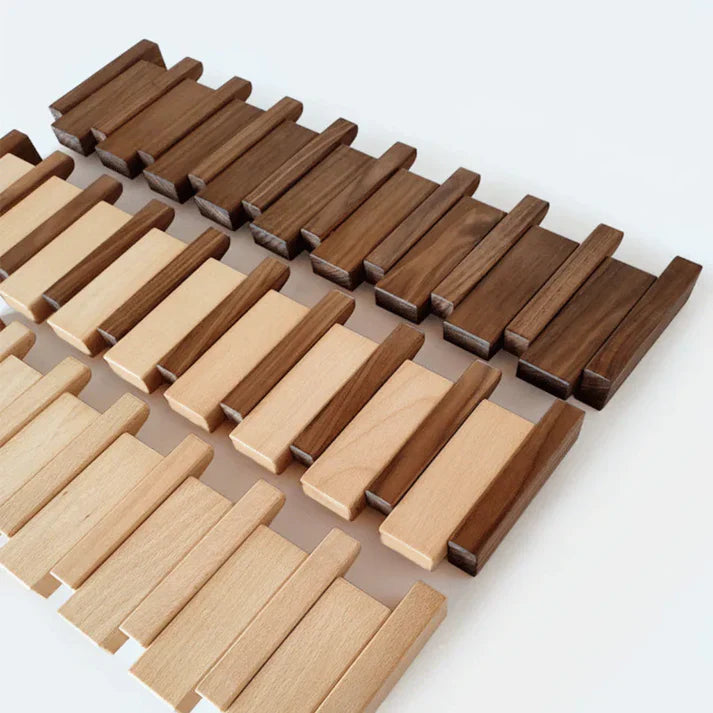 HarmonyCoat™ Wooden Piano Coat Rack – Stylish Wall Decor & Practical Storage