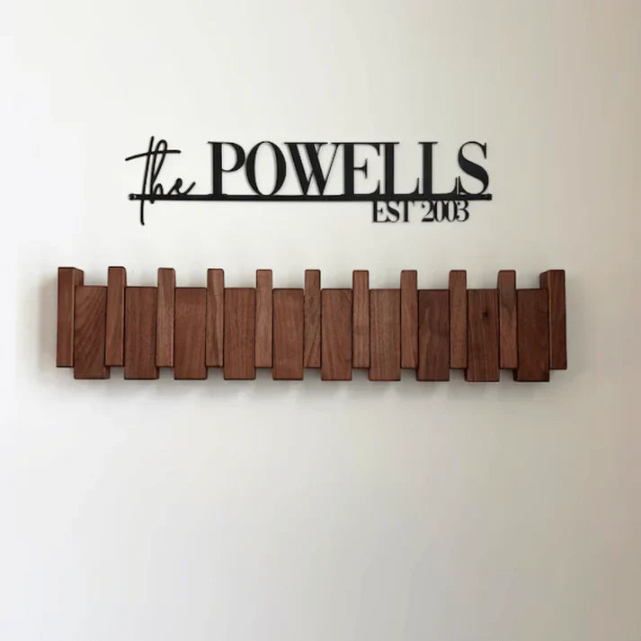 HarmonyCoat™ Wooden Piano Coat Rack – Stylish Wall Decor & Practical Storage