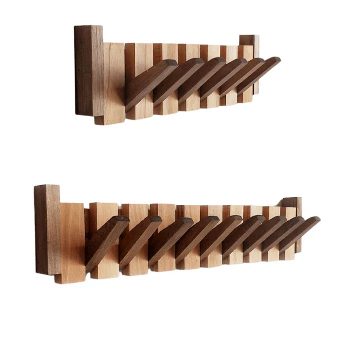 HarmonyCoat™ Wooden Piano Coat Rack – Stylish Wall Decor & Practical Storage