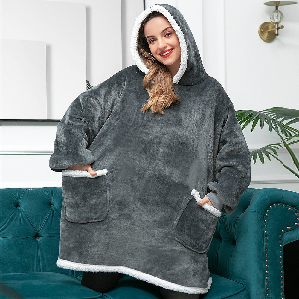 Sammy Jackson™ Hoodie & Blanket | Delightful Combination of a Soft Hoodie and Cozy Blanket in One!