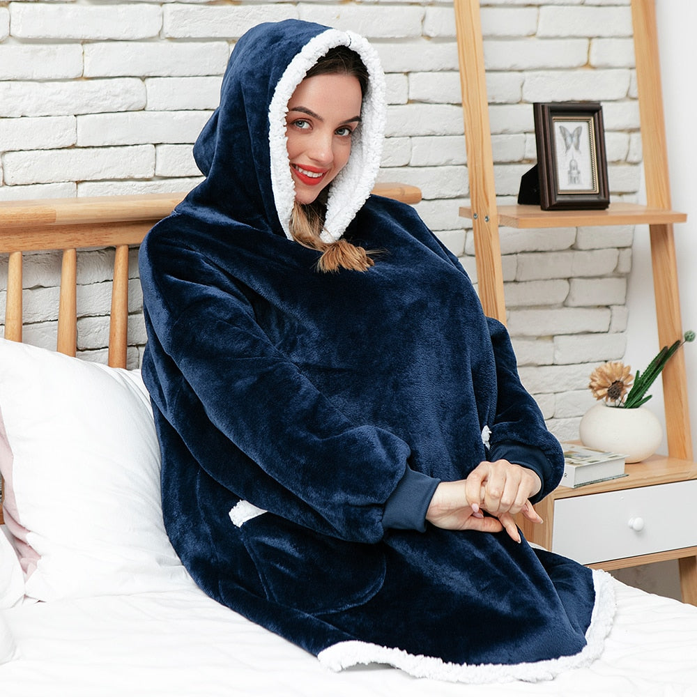 Sammy Jackson™ Hoodie & Blanket | Delightful Combination of a Soft Hoodie and Cozy Blanket in One!